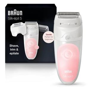 Épilateur sans fil Braun Silk-pil 5 5-620 pour femmes, appareil d'épilation rechargeable, rasoir et tondeuse, utilisation humide et sèche - Product Image 1