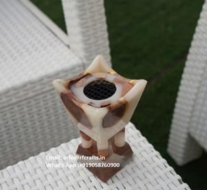 Brûleur d'encens arabe traditionnel Encensoir en résine en bois pour Bakhoor & Dukhoon - Product Image 5