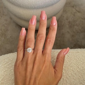 Anillo de compromiso de diamante cultivado en laboratorio de alta calidad VVS claridad corte redondo IGI certificado bisel ajuste 14K oro moderno envío rápido - Product Image 6