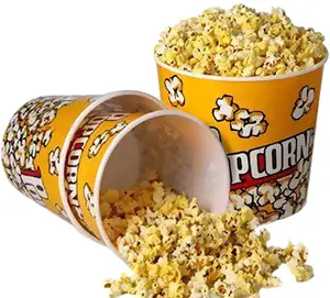 Hot Koop Groothandel Price32oz 64Oz 85Oz 120Oz 130Oz 170Oz Papier Popcorn Beker Blanks Wegwerp Recyclebaar grote Popcorn Emmer