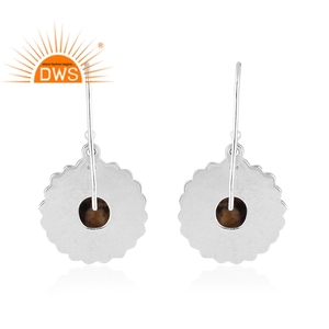 Boucles d'oreilles pendantes vintage en argent sterling, cuivre Mojave, turquoise, pierre précieuse, fabricant de bijoux - Product Image 4