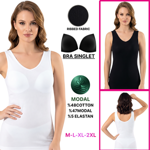 Camiseta sin mangas informal para mujer, tipo bralette, con almohadillas en el pecho, tejido acanalado de modal y algodón, transpirable, antibacteriana - Product Image 4