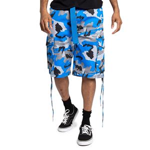 Short cargo d'été de haute qualité en denim OEM ODM pour hommes, taille moyenne, motif solide, fermeture à cordon de serrage, vêtements de rue personnalisés, tricotés - Product Image 3