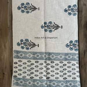 Tiras de algodón con estampado de Color azul, decoración del hogar, venta al por mayor, tiro para decoración de sala de estar, sofá, sofá - Product Image 1