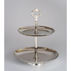 Soporte decorativo para pasteles de 2 niveles de Metal Dorado de la más alta calidad, soporte para servir postres, exhibición, decoración del hogar, suministros de Catering para eventos - Product Image 3