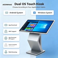 AOOWHAO OEM ODM Kiosco Interactivo de Autoservicio con Pantalla Táctil de 21.5-65 Pulgadas, Máquina de Consultas Todo en Uno para Restaurantes, Bibliotecas y Hospitales