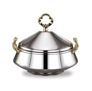 Marmites décoratives en acier inoxydable de haute qualité 2025 Casserole de créateur Vente à chaud de plats isolés en métal de qualité supérieure - Product Image 1