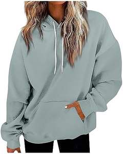 Sudadera con Logotipo Personalizado, Sudadera con Cuello Redondo Extra Grande, Sudadera con Capucha, Vestido Bordado, 100% Algodón, Ropa de Mujer, Impresión OEM - Product Image 4