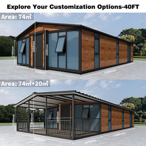 Conteneur 40 pieds de qualité Hurricane, <span class=keywords><strong>maison</strong></span> sécurisée, <span class=keywords><strong>maison</strong></span> préfabriquée en conteneur de 40 pieds en kit pour les îles de Porto Rico - Product Image 2