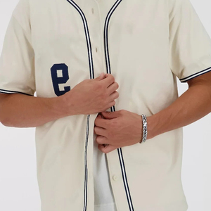 Maillot de baseball personnalisé haute performance, entièrement boutonné, 100 % polyester, avec logo d'équipe et poches - Product Image 3
