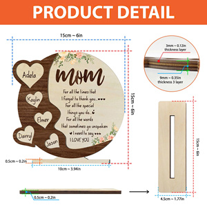 Plaque cadeau en bois et en acrylique personnalisée célèbre son amour, un souvenir intemporel pour toute occasion chère - Product Image 3