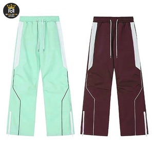 Tarifs les moins chers cordon de serrage taille sport pantalon évasé coupe-vent caractéristique nouveautés confort Style tenue polyvalente pantalon évasé hommes - Product Image 6