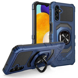 Étuis magnétiques Samsung Galaxy S25 Fe avec support anneau bleu - Product Image 1
