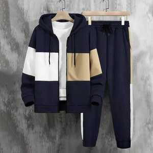 Survêtement solide pour hommes pulls molletonnés pulls molletonnés moelleux chauds à manches longues sweats à capuche avec ultra doux et confortable - Product Image 6