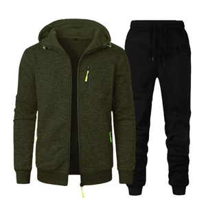Ropa de calle personalizada, chándal, pantalones de chándal de alta calidad, Sudadera con capucha unisex en blanco y conjunto de Jogger apilado para hombre, 100% de algodón - Product Image 6