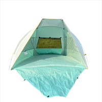Tenda Pantai Manual Anti Air, Anti UV, Portabel, untuk 2-3 Orang, Cocok untuk Perjalanan Pantai