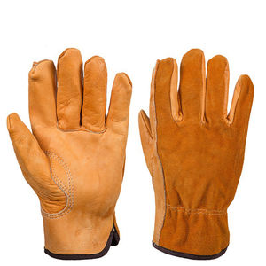 Guantes de trabajo de cuero dividido de vaca personalizados de alta calidad resistentes al calor y al corte con función antiimpacto - Product Image 1