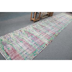 Tapis de 3,8 x 18,3 pieds, tapis turc vintage, tapis persan en laine rouge - Product Image 2