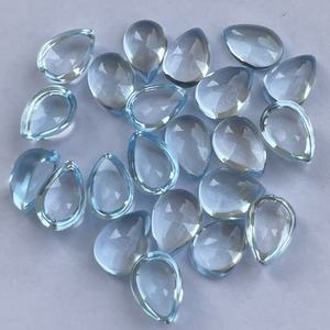 6mm 8mm 10mm naturel bleu ciel topaze lisse poire Cabochon en vrac en gros pierres précieuses semi-précieuses haut fin pierre de qualité AAA - Product Image 4