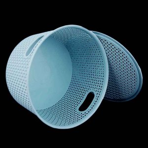 <b>Plastic</b> <b>Basket</b> With Cover - Cyan - Product Image 3