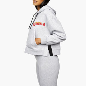 Sweat à capuche pour femme de qualité supérieure de couleur unique Sweat à capuche pour femme à séchage rapide - Product Image 6