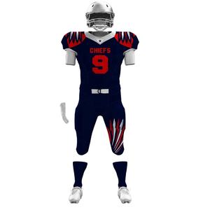 เสื้อเจอร์ซีย์อเมริกันฟุตบอลแบบออกแบบเองได้,พร้อมอุปกรณ์เล่นแบทวิลชื่อผู้เล่นและชุดนักฟุตบอลอเมริกันที่มีหมายเลข - Product Image 1