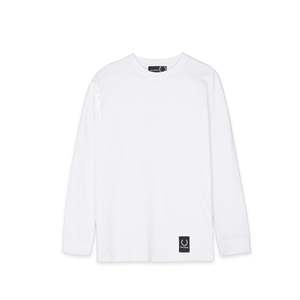 Camiseta de Manga Larga para Hombre X RAF Simons con Detalle de Cinta Blanca [SM4105] 100% Algodón Jersey Ligero con Ribete en Contraste - Product Image 1