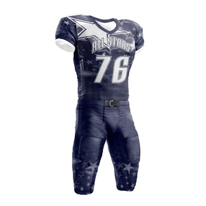 Uniforme de Fútbol Americano Corto de Secado Rápido de Alta Calidad, Estilo Único al por Mayor, Sublimación Personalizada, Anti-UV, 100% Poliéster - Product Image 1