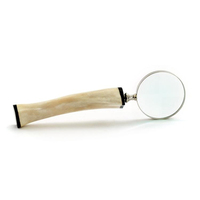 Loupe à main en laiton et verre, design optimal pour la lecture de livres, finition décorative, loupe antique
