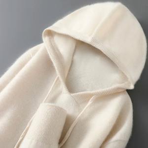 Pull en laine 100% pour homme, automne-hiver, épais, à capuche, avec boutons décoratifs, fermeture éclair, tricot doux, décontracté, confortable, hauts ODM - Product Image 5