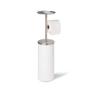 Élégant support de papier toilette en métal avec espace mobile-Organisateur de salle de bain moderne, design peu encombrant, résistant à la rouille - Product Image 1