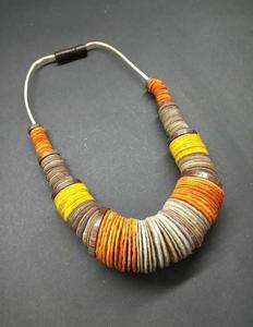 Vente chaude afrique pendentif résine collier bijoux en gros bas prix usine collier pour femmes cuir cordon déclaration gros - Product Image 5