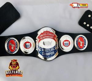 เข็มขัดแชมป์มวยปล้ำรุ่นเฮฟวี่เวท NWA สหรัฐอเมริกา ขนาดผู้ใหญ่ ทำจากสังกะสี หนา 2 มม. 4 มม. - Product Image 1