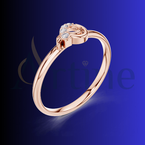 Amorise jewels 14K Elegante anillo de uso diario con piedras de cristal - Product Image 1