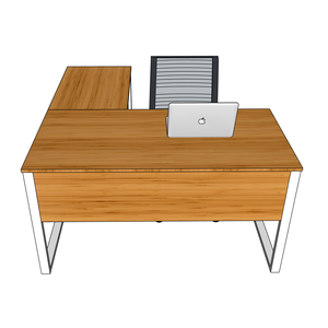 RecBamboo BFRB009 L-Shaped 140x150cm Corner <b>Desk</b> Simple Design Foldable and Portable <b>Computer</b> Table/ Laptop <b>Desk</b> - Product Image 3