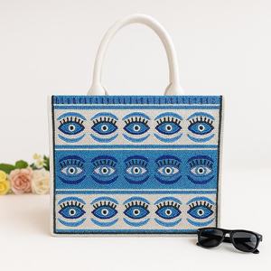 Bolso de Mano Casual con Cuentas de Vidrio Multicolores y Asa, Artesanía India, Hecho a Mano, Forma Personalizada, Artesanía MS - Product Image 3