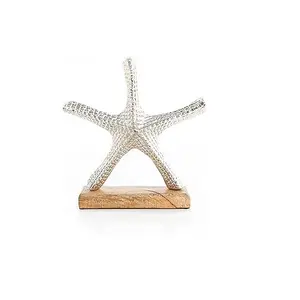 新到热卖大型海星银木金属礼物生日海事地中海装饰27厘米
