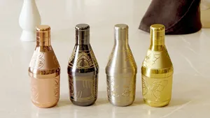 ขวดน้ำดื่มโลหะทองแดงขัดเงาขวดน้ำ100% สำหรับตั้งแคมป์กลางแจ้ง - Product Image 4