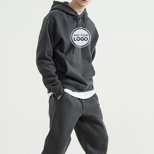 ชุดวอร์มคอกลมสำหรับผู้ชายชุดวิ่ง2ชิ้นพร้อมฮู้ดชุดวอร์มแขนยาวและกางเกงขายาว - Product Image 2