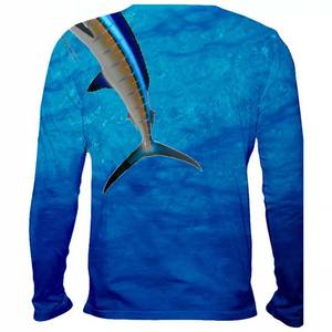 Camisetas de LICRA de poliéster 100% personalizadas para hombre, camiseta de pesca de manga larga de secado rápido UPF 50 + UV de protección solar lisa de alta calidad - Product Image 4