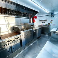 Remorque de food truck standard américaine à vendre, cuisine mobile entièrement équipée, remorque de concession, chariot à pizza, slush et crêpes