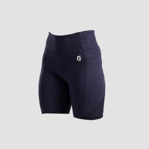 Shorts de Compresión Dinámica para Mujer en Azul Marino, Diseño Ajustado - Product Image 2