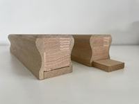 Garde-corps d'escalier esthétiques et sécuritaires avec rainures de 41 x 10 mm, profilés en bois pour main courante, chêne rouge pour pièces d'escalier en bois