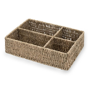 Porte-couverts en paille de mer fait main pour la décoration de table, plateaux de rangement pour ustensiles en herbe de mer - Product Image 5