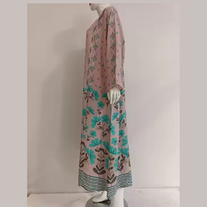 ชุดเดรสมุสลิมสำหรับผู้หญิงวัสดุเท่สำหรับสวมใส่ในชีวิตประจำวันขนาดจัมโบ้นุ่มและสวมใส่ง่ายสำหรับฤดูร้อน - Product Image 5