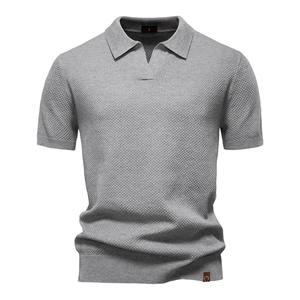 Camisas de Verano para Hombre, Color Sólido, Alta Calidad, 100% Algodón, Cuello Mao, Manga Regular - Product Image 2