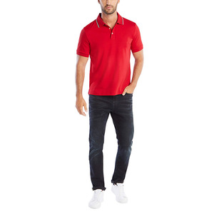Nouveauté Polo pour homme coupe ajustée à manches courtes, couleur unie, personnalisable et rétractable, séchage rapide pour une utilisation en entreprise - Product Image 6