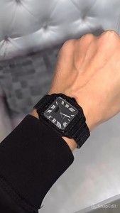 Reloj de Pulsera de Acero Inoxidable con Diseño Nuevo, Fecha Automática, Estilo Hip Hop de Lujo, con Diamantes de Moissanita Negros de Alta Calidad - Product Image 2