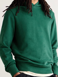 Sudadera Extra Grande Verde Bosque con Logotipo Oculto, Corte Holgado Minimalista, Sudadera de Poliéster y Algodón con Diseño Exclusivo Único de Ako - Product Image 2