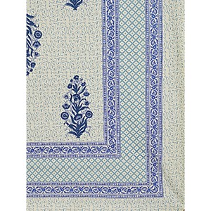 Blue Floral 100% Cotton 240 TC Super <b>King</b> <b>Size</b> Bedsheet Set with 2 Pillow Covers 3-Piece Home Use <b>Sheets</b> (SHKV1095) - Product Image 5